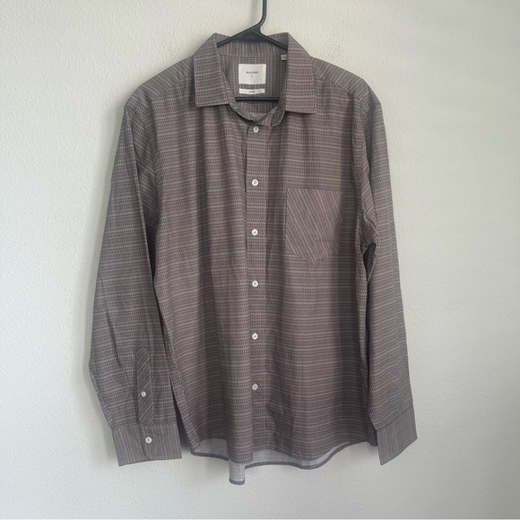 Billy Reid Pattern Button Down Long Sleeve Front Pocket Shirt - Picture 2 of 6